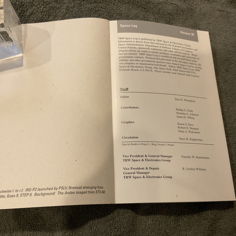 TRW Space Log 1994, Mir Space Station, Interplanetary Updates.