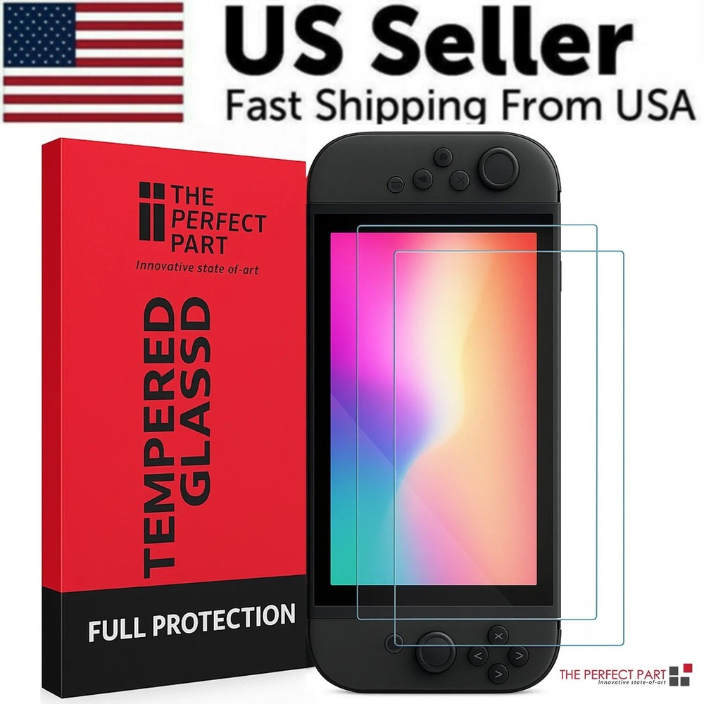 2X HD Tempered Glass Screen Protector Guard for Nintendo Switch 2 2025/Oled/Lite