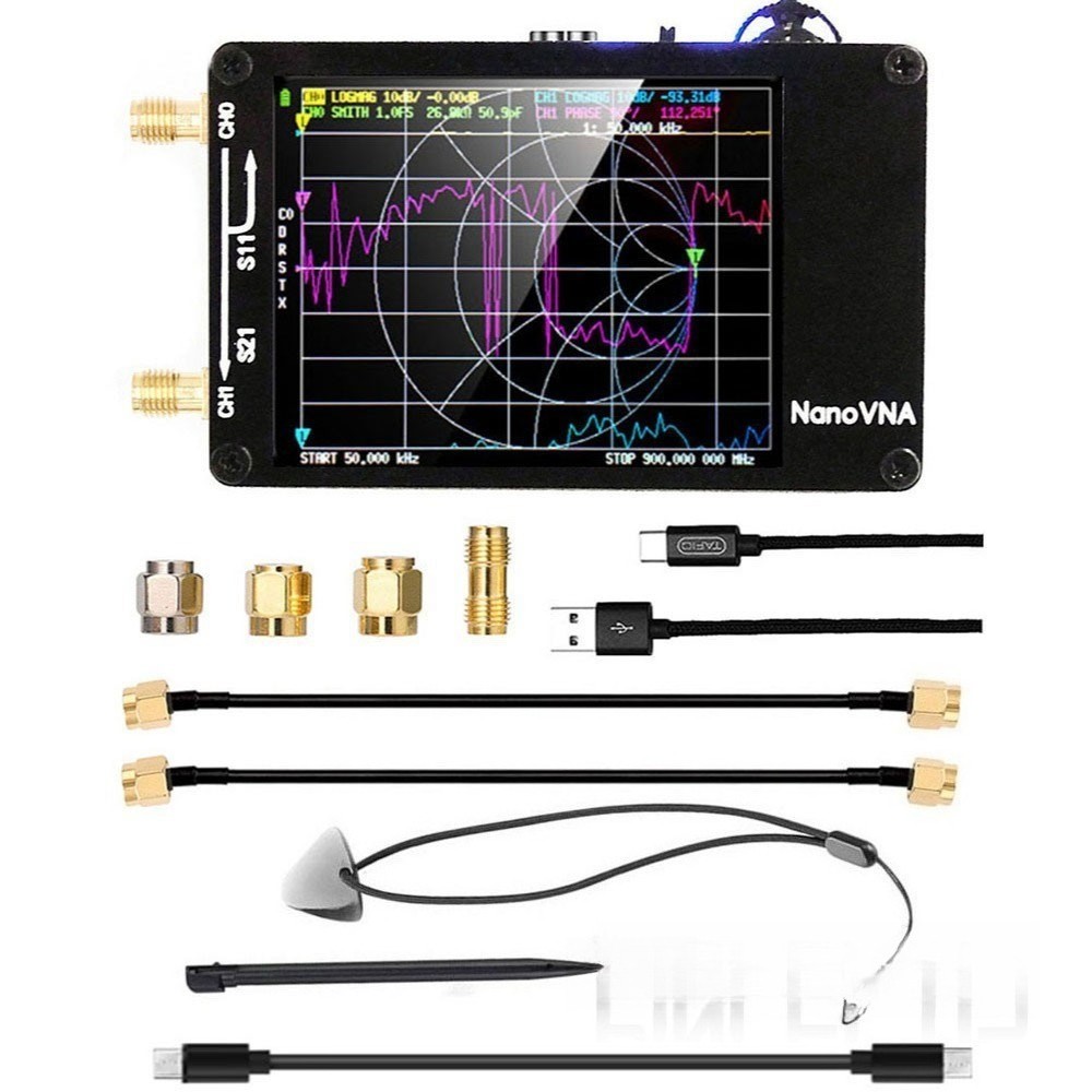 NanoVNA-H PCB Upgraded Version Vector Network Analyzer Support 10kHz-1.5GHz