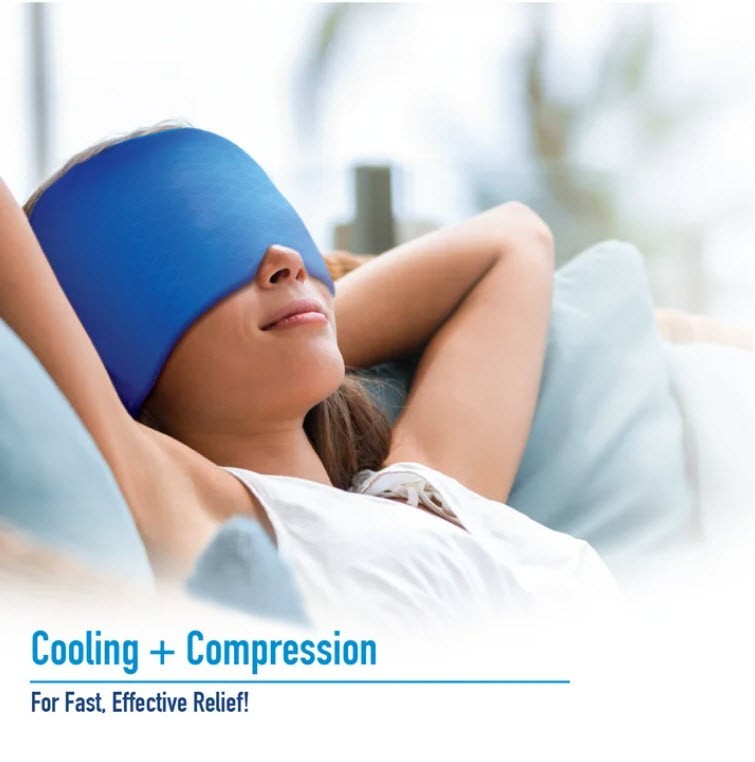 NEW! Miracle HEADACHE (Cooling 360°) RELIEF. Cooling + Compression, Cold or Hot