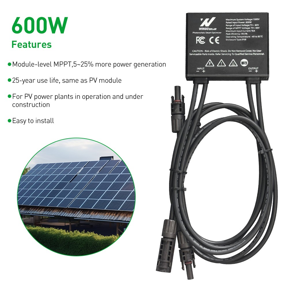 Solar Module Optimizer 7-60V MPPT 600W 60V PV Power Optimizer Save Energy Power