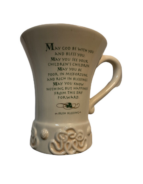 IRISH MUG WITH IRISH BLESSING Hand painted St Patrick’s
