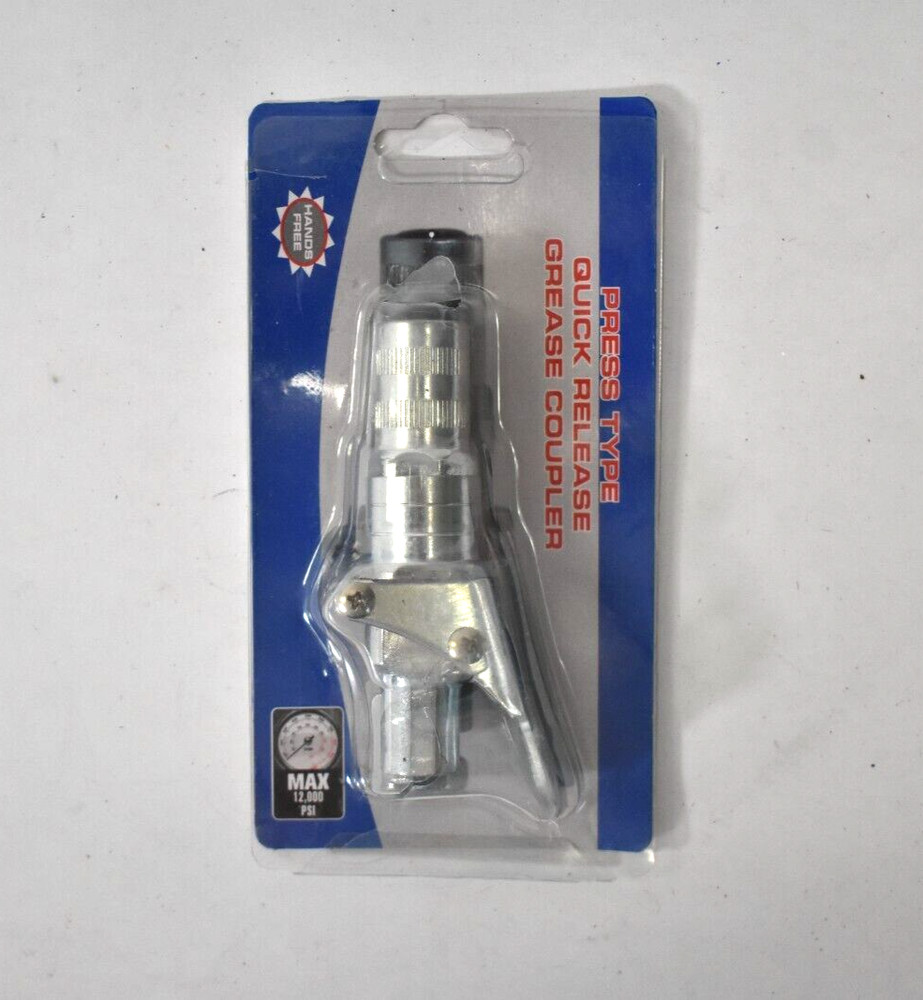 High Pressure Press Style Quick Release Grease Coupler Nozzle Hand Accessory