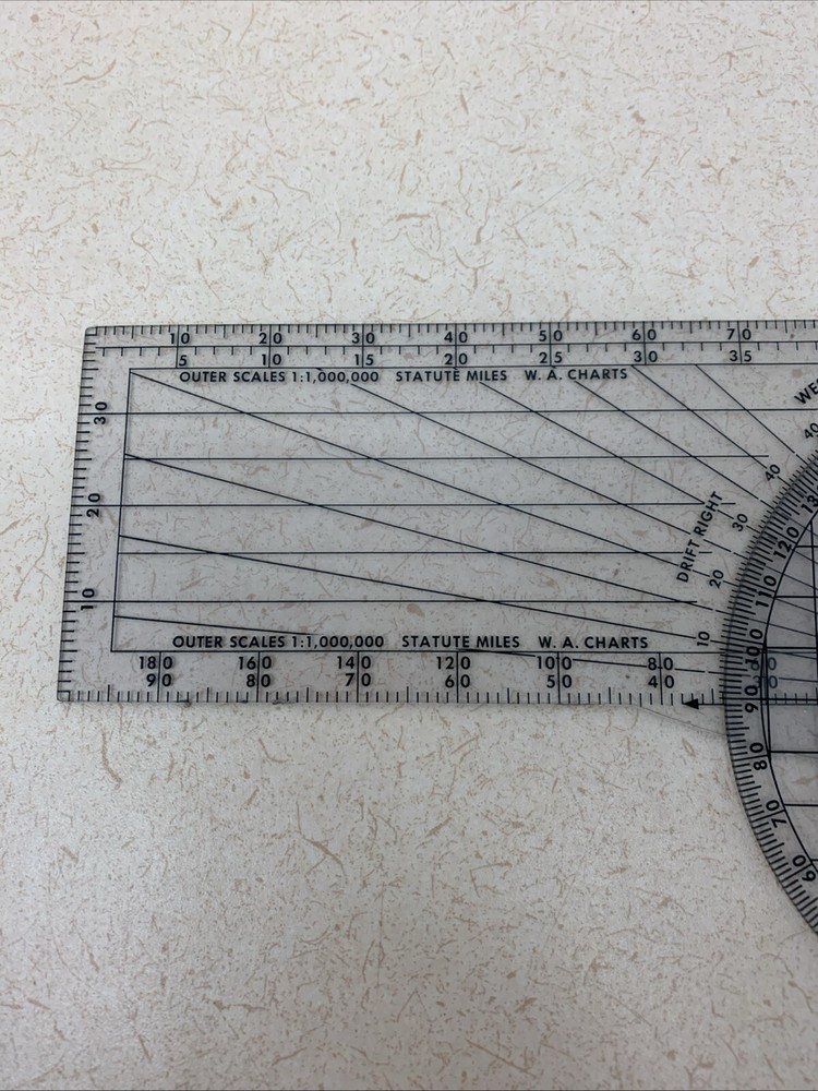 DRAFTING Jeppesen PW-1 Rotating Plotter & 2 Aircraft Plotter Mark 2 Permochart