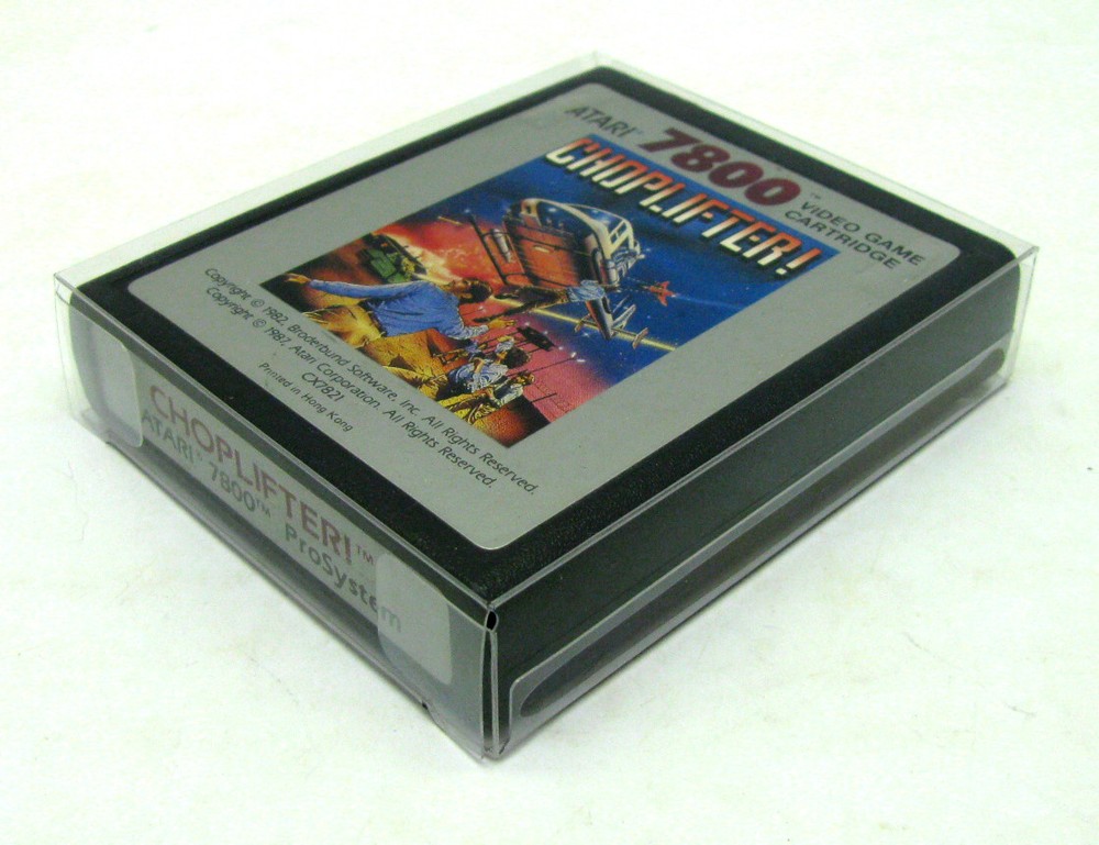 50x ATARI 7800 GAME CARTRIDGE - CLEAR PLASTIC PROTECTIVE BOX PROTECTOR SLEEVE