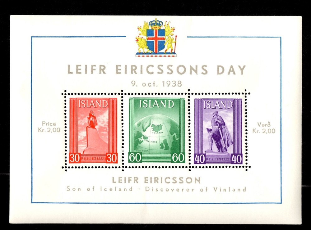 Iceland Leifr Eiricsson Day Stamps