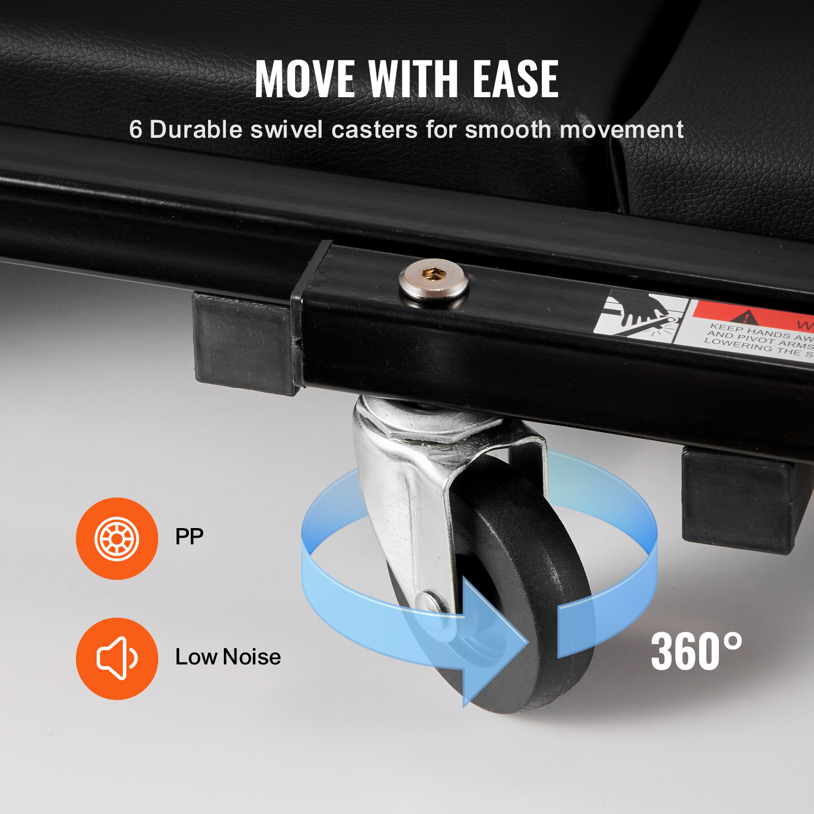 VEVOR 40 in Foldable Z Garage Creeper Mechanic Creeper Stool 450 lbs Capacity