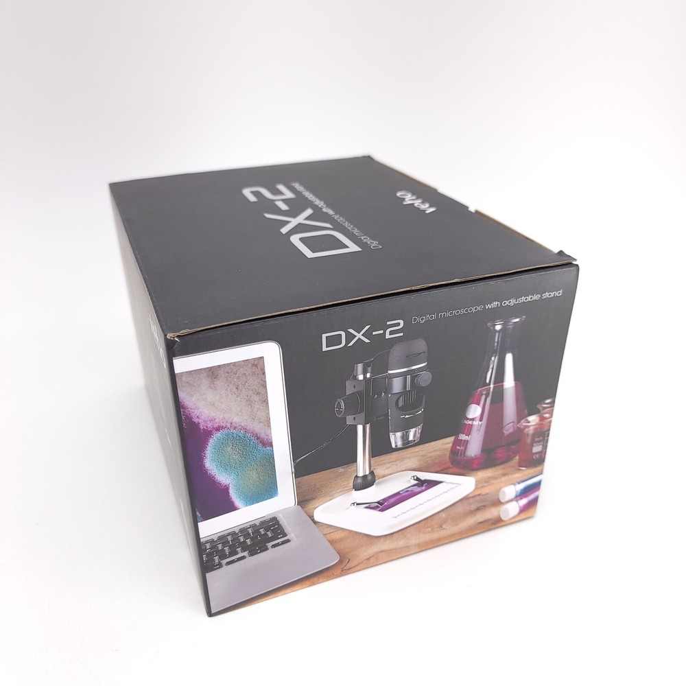 NEW veho Discovery DX-2 5MP Digital USB Microscope Adjustable Stand JPEG AVI LED