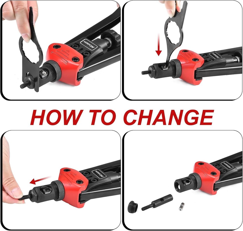 145Pcs Rivnuts 16" Rivet Nut Tool, Professional Hand Rivet Nut Setter Kit