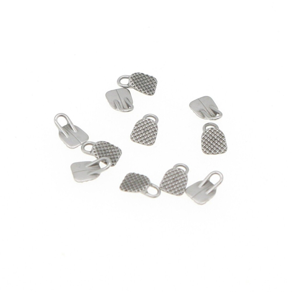 10 Pcs Dental Orthodontic Lingual Button Traction Hook Rectangular MIM Monoblock