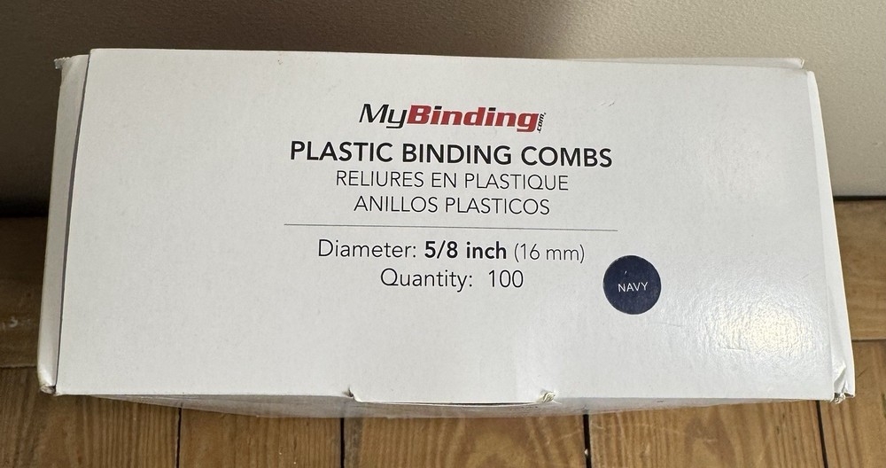 Large Lot Of Binding Material- Plastic Binding Combs, Covers Various Sizes