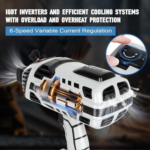Portable Welding Machine, 110V IGBT Inverter Handheld Welder, 6 Variable