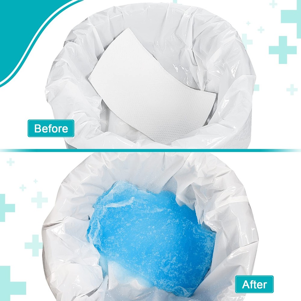 Oumee 90 Count Absorbent Commode Pads for Bedside 9.5*5in-90, White