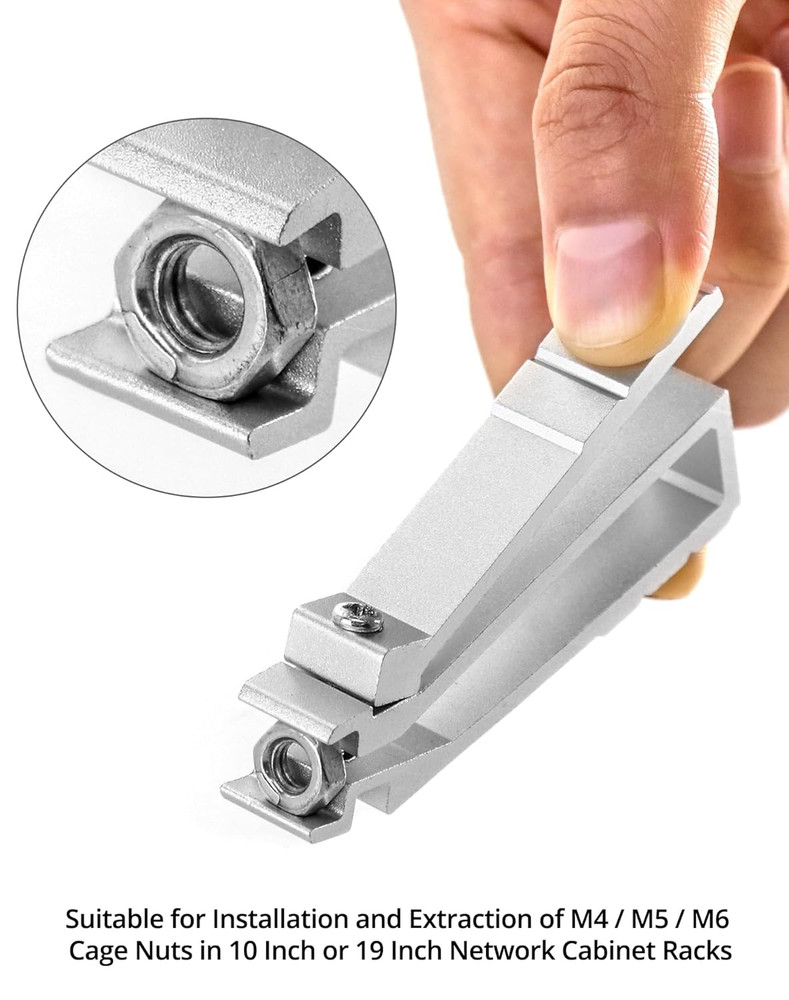 4 Pack Cage Nut Tools Insertion Removal M4 M5 M6 10” 19” Server IT Cabinet Rails