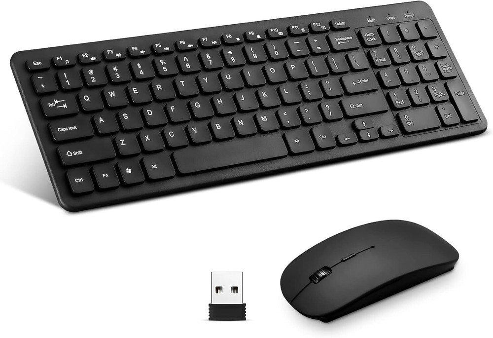 Combo Teclado y mouse Inalambricos para Windows, Android TV Box/Raspberry / PC