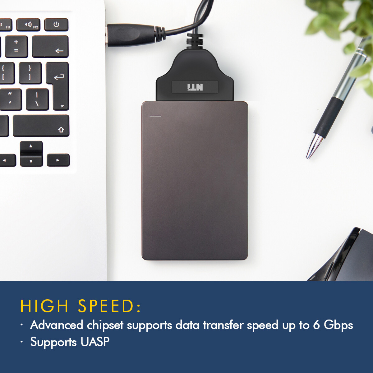 NTI Cloning Kit | 2.5" SATA-to-USB Adapter Included | Software Download &CD