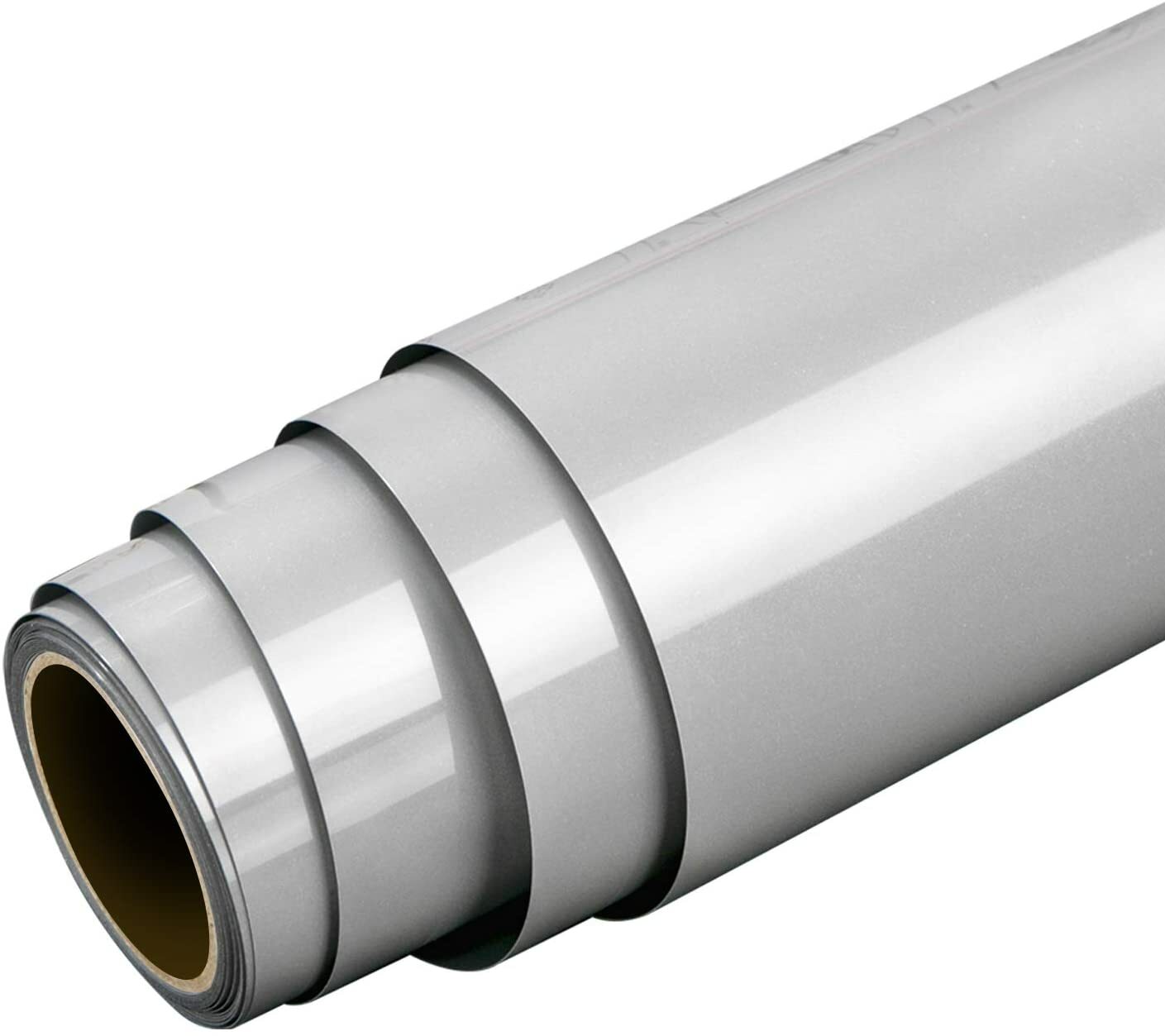 Grey Reflective Heat Transfer Vinyl HTV Iron 12" x 10FT for Cricut