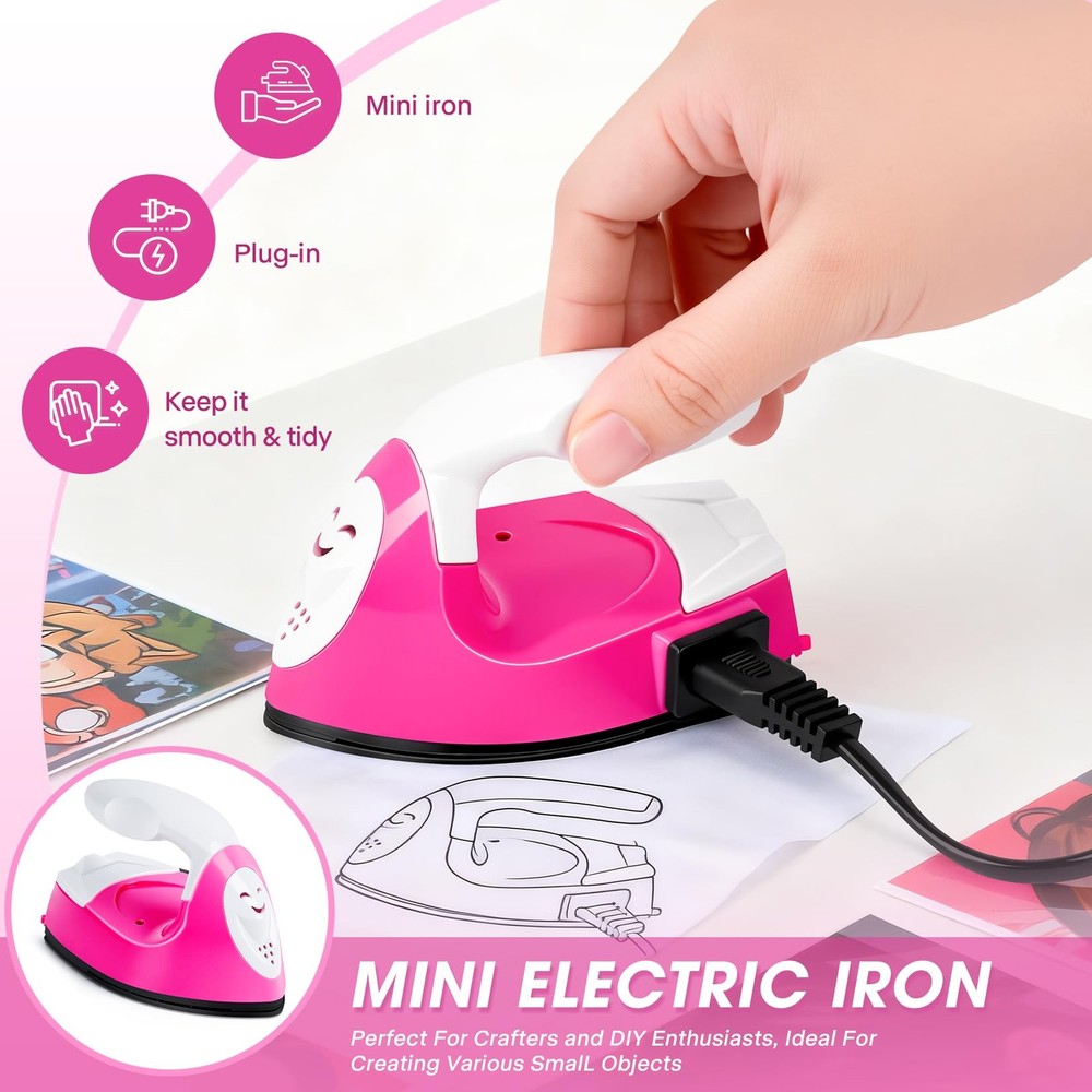 GoLashFun Mini Craft Iron Heat Press Small Mini, Multicolor