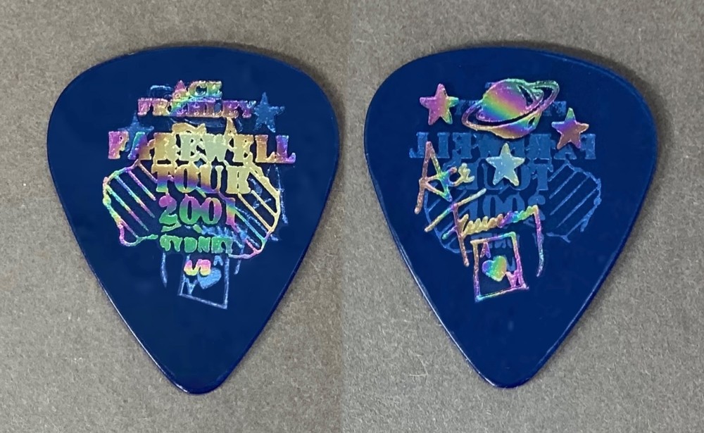 ⚡️KISS Ace Frehley Farewell prism on st blue guitar pick - Sydney Australia 4/8