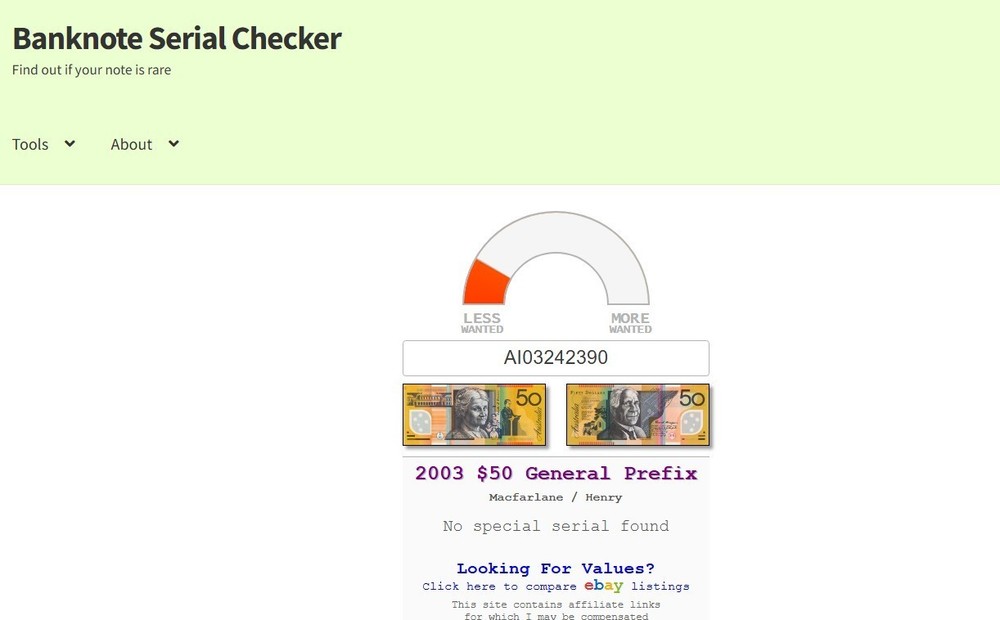 2003 $50 General Prefix Macfarlane Henry AI03242390