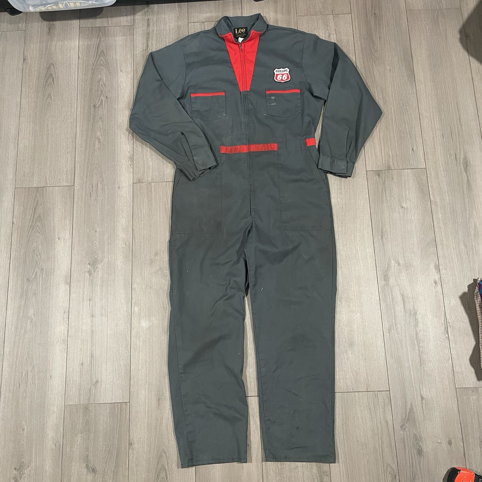 Vtg 70s Conoco Phillips 66 Gasoline Service Attendant Work Uniform Lee Union MD