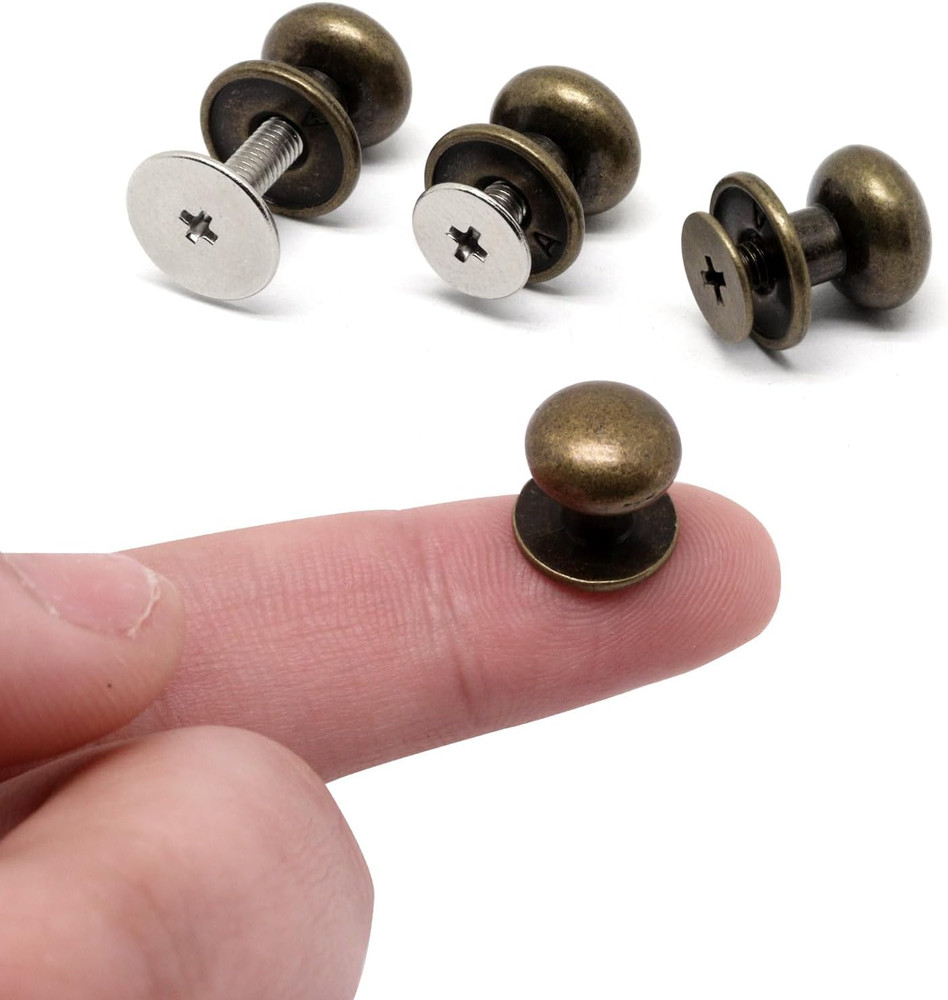 32pcs Mini Drawer Pulls, 0.37inch Small Knobs for Jewelry Box, Metal Round Gold