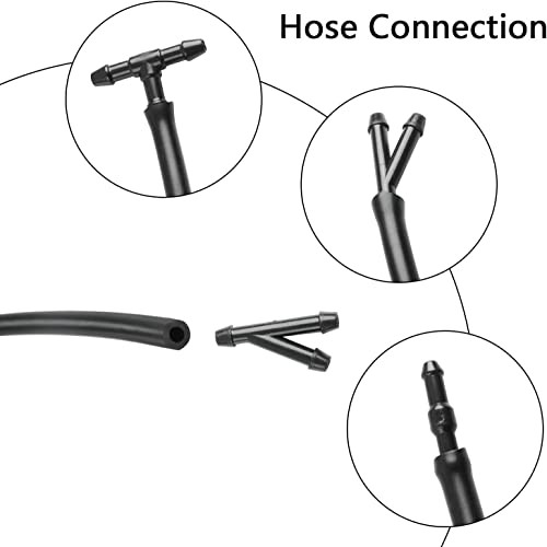 Windshield Washer Nozzles Hose Kit Compatible with Grand Cherokee Include 2