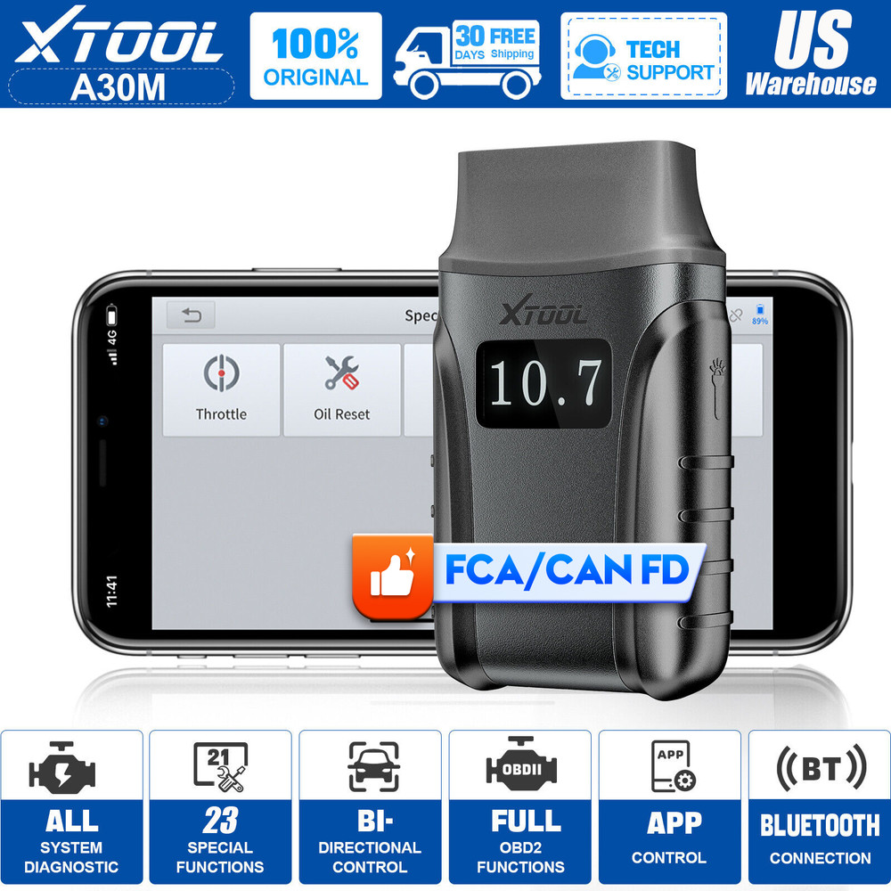 XTOOL A30M V2.0 Wireless Car Full System Dignostic Tool Bi-directional Scanner