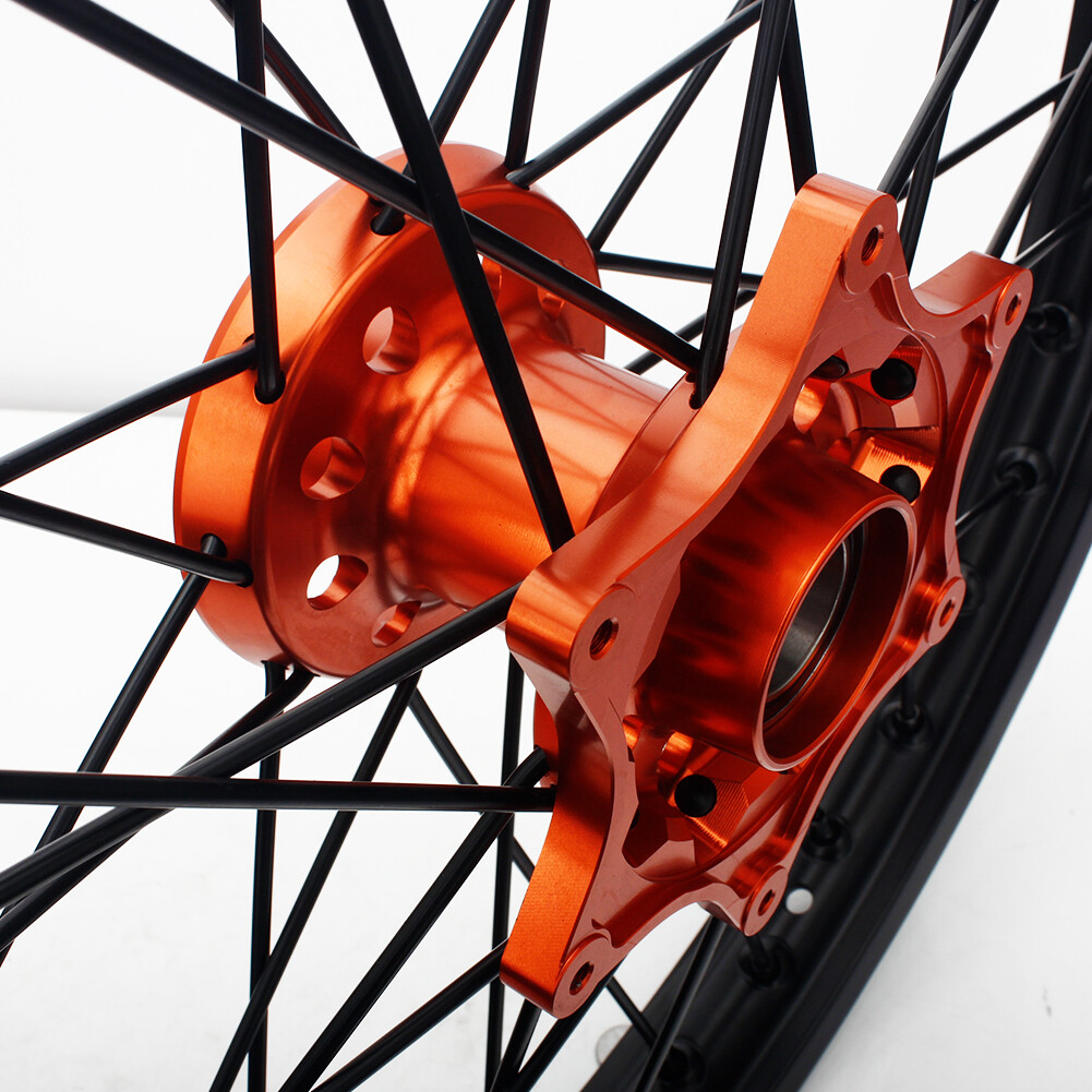 21'' 18'' Complete Wheels Set Orange Hub Rim 125-540 SX EXC SXF For HUSABERG 03+