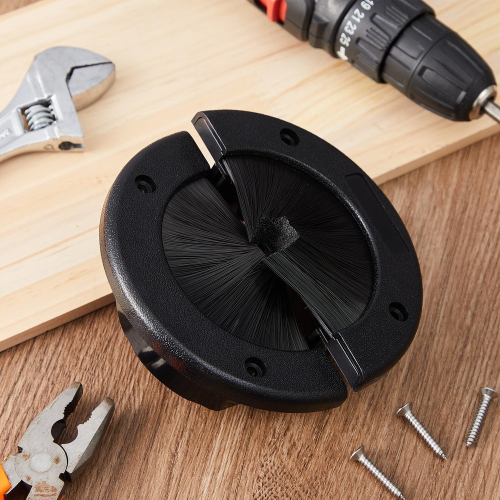 Threlaco 4 Pack 4" Round Brush Grommet Large Split Raised Floor...