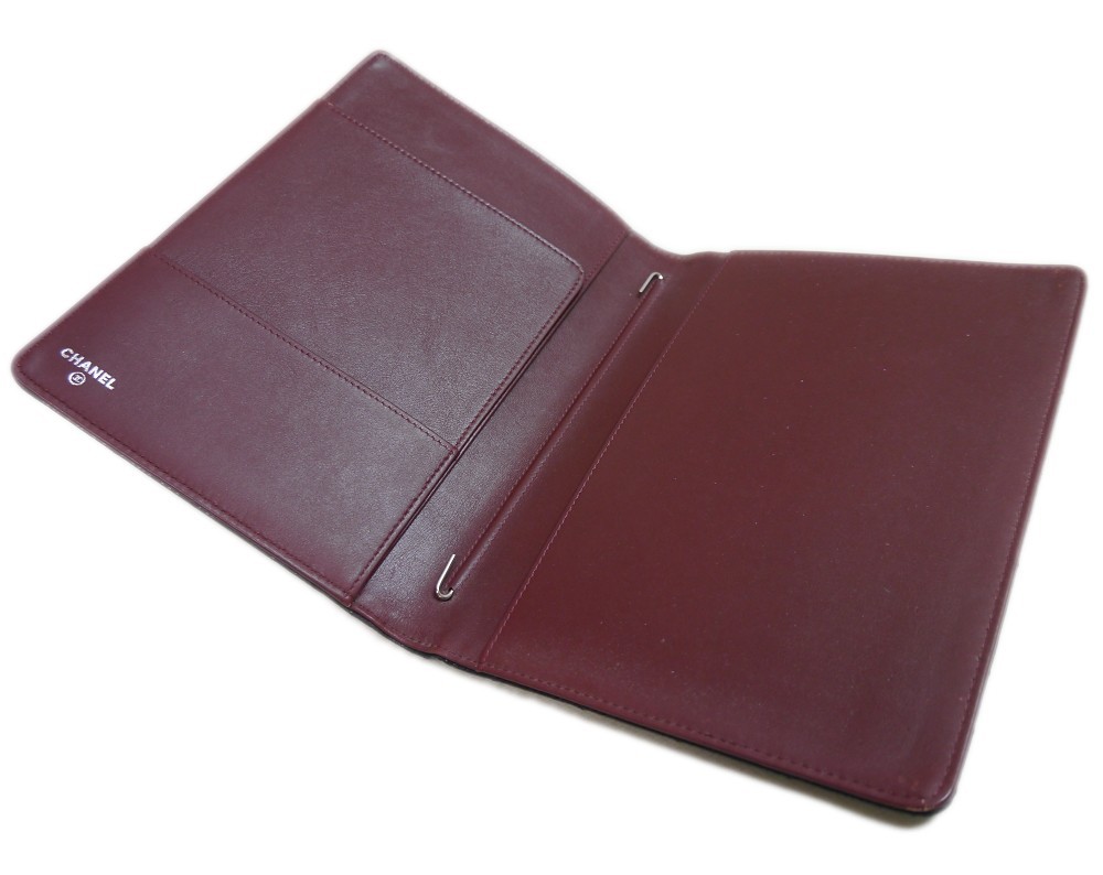 Authentic CHANEL A5 notebook cover Leather #1076