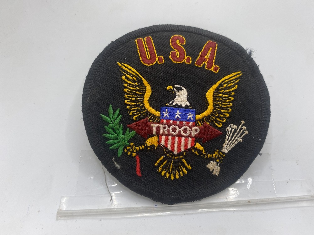 U.S.A. TROOP USED EMBROIDERED  SEW ON NAME PATCH