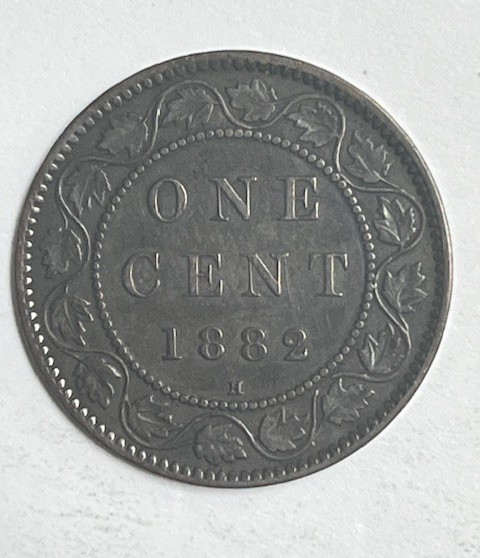 CANADA 1882 H One 1 Large Cent Queen Victoria