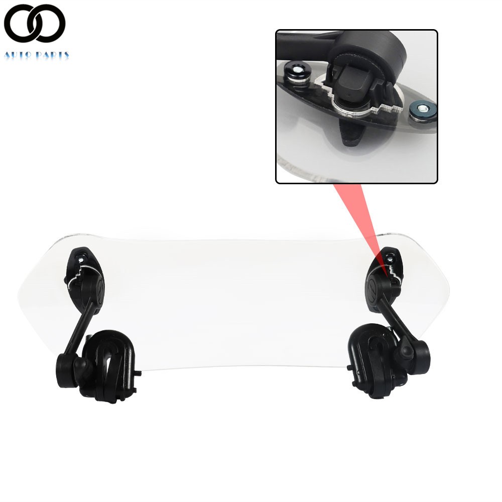 Universal Adjustable Clip-on Windscreen Extender Motorcycle Windshield Extension