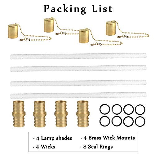 EricX Light Wine Bottle Torch Kit 4 Pack, Includes 4 Long Life Torch Wicks