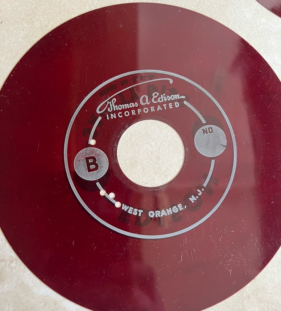 Lot Of 10 Ruby Red Edison Voicewriter Translucent Safety Discs Untested