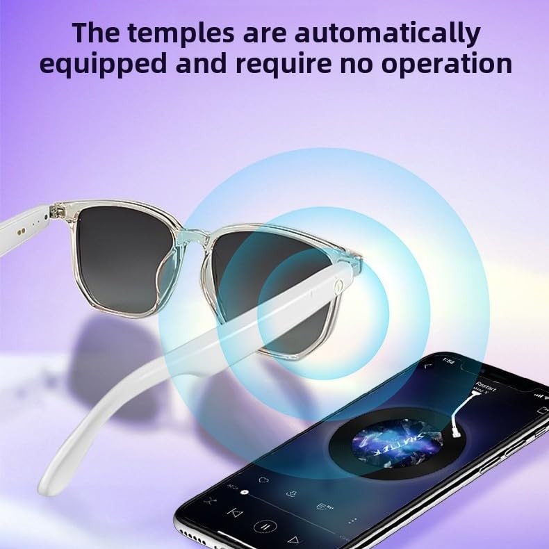 Smart Audio Glasses with Wireless Headset, Touch Control, Built-in Speakers
