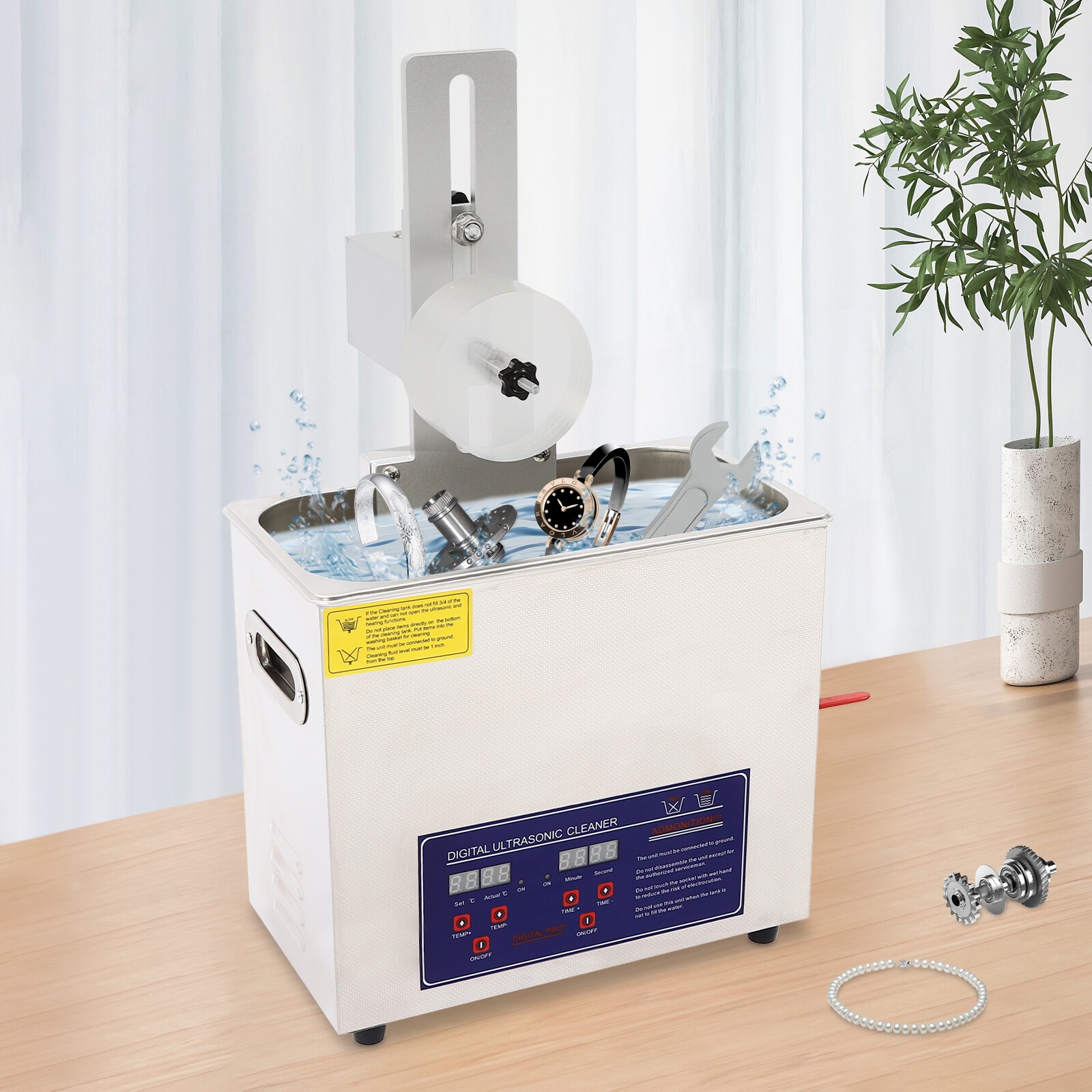 Liftable Album Disc Digital Ultrasonic Cleaner Vinyl Record Washing Machine 6.5L