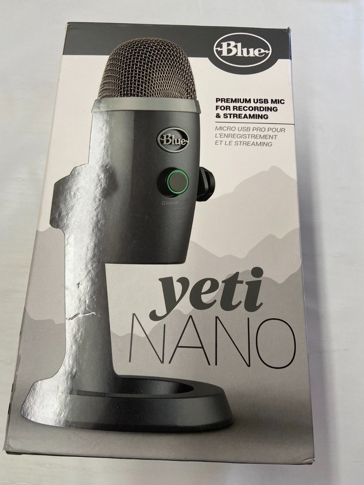 LOGITECH BLUE YETI NANO Shadow Gray Recording Streaming USB Microphone
