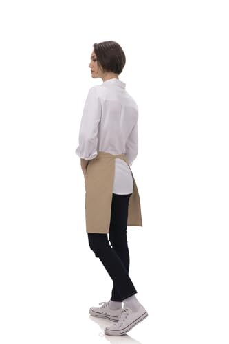 Unisex Half Bistro Server Apron One Size Khaki
