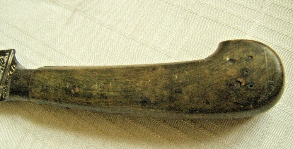 18TH ISLAMIC PERSIAN DAGGER HORN HANDLE CHISEL BLADE