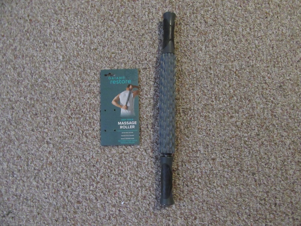 Gaiam Deep Tissue Massage Roller Extra Firm Texture Trigger Point Release