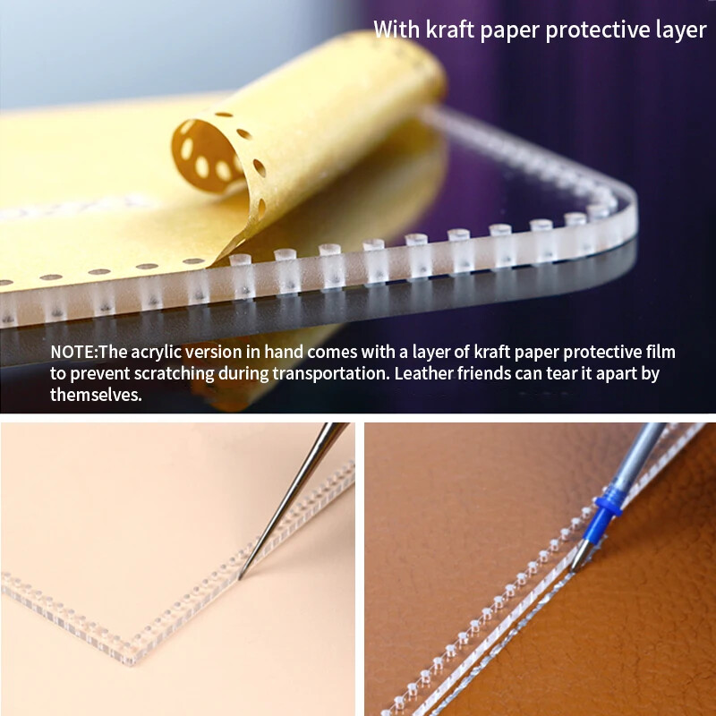 Long Wallet Template Leather Tools Durable Acrylic Stencil Wallet Die Cut Mold