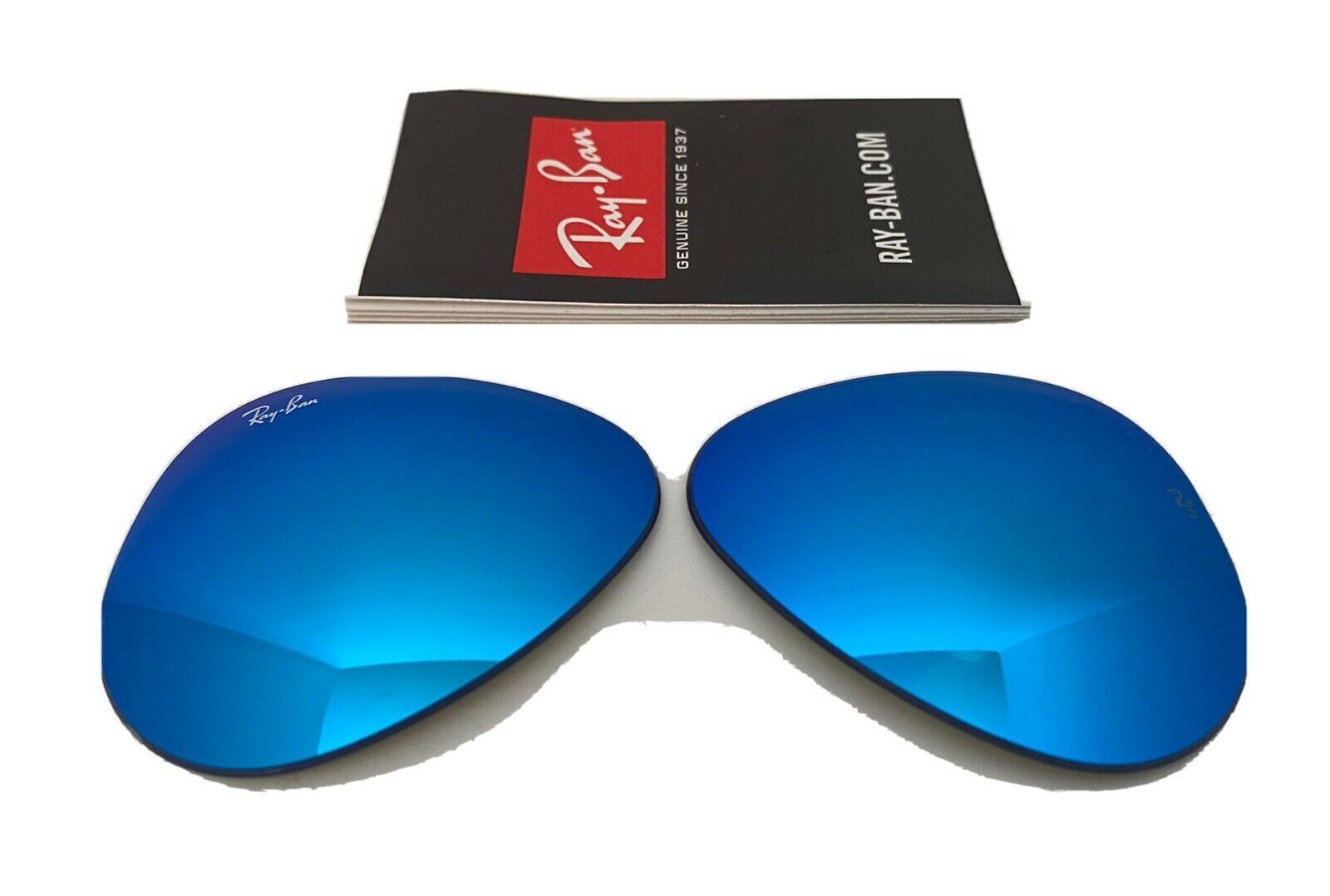 SEALED Authentic RAYBAN Replacement Lenses RB3025 Aviator Blue Mirror 55 mm 1pr.
