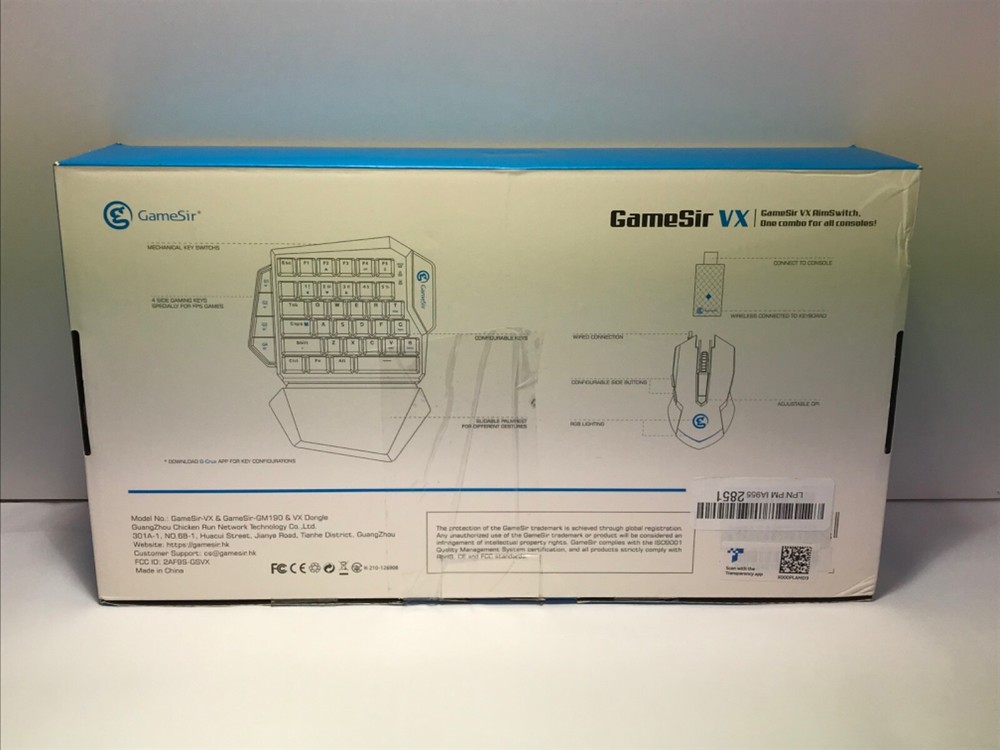 GameSir VX GM190 Black Aimswitch Multi Console Adapter XBOX X/S PS3 PS4 Switch +