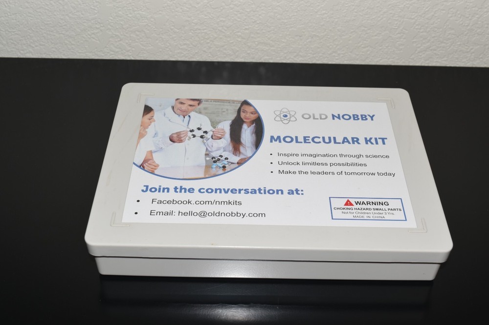 Old Nobby Molecular Kit w/ Learning Guide Missing  Hydrogen One Atom-239 Pieces