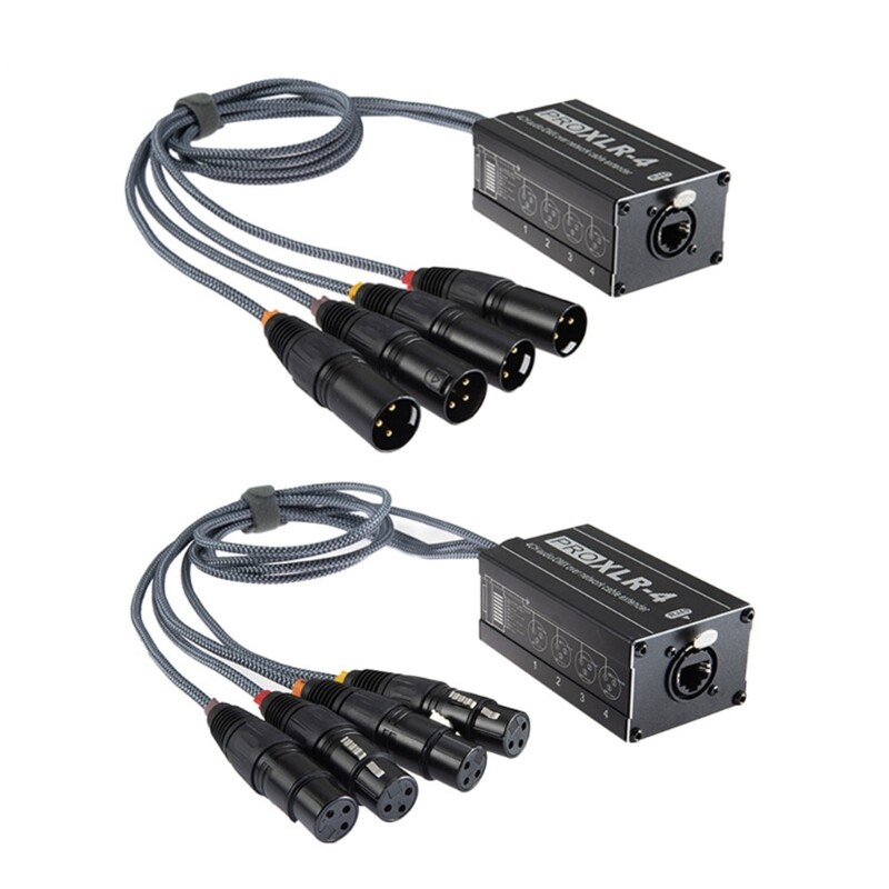 4 Channel 3Pin Cat5 Multi Networking Snake Receiver for Live,Home