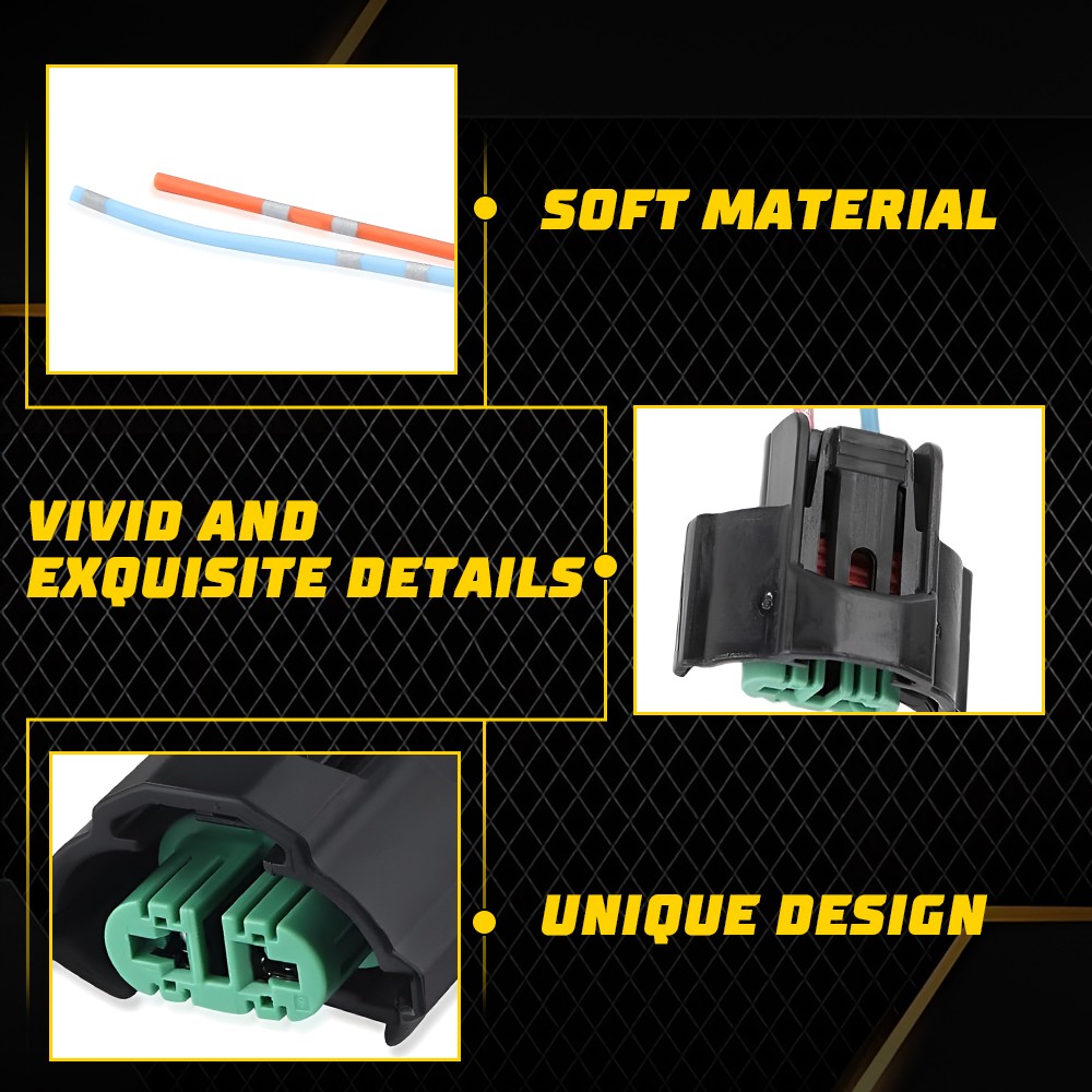 Wire Pigtail Female C H11 Two Harness Head Light Low Beam Socket Connector Plug