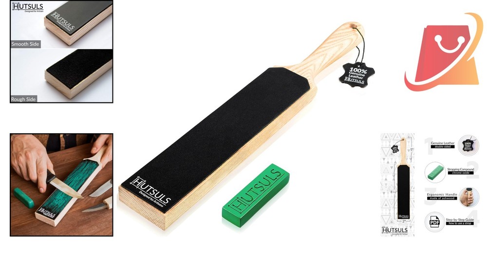 Double Sided Leather Strop Kit Professional Sharpening Edge for Knives