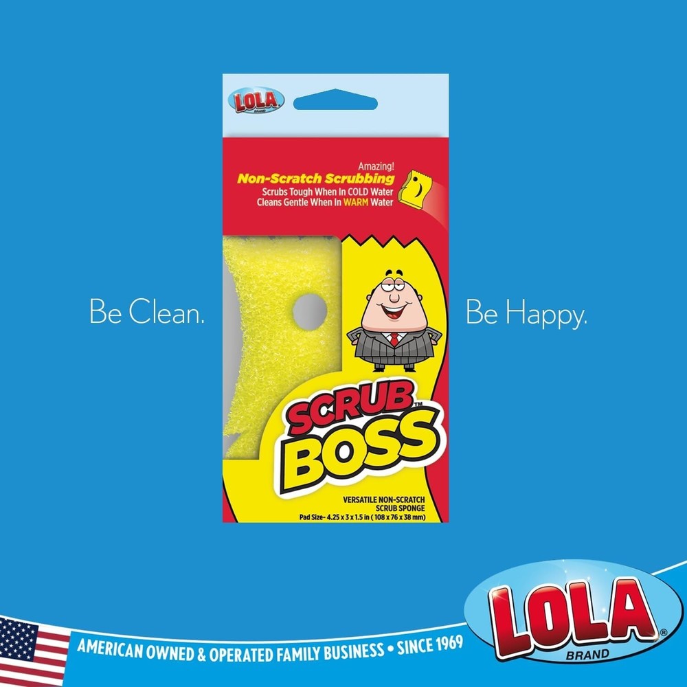 3 PACK SCRUB BOSS, NON-SCRATCH SCRUBBING & CLEANING SPONGE PAD MULTI USE